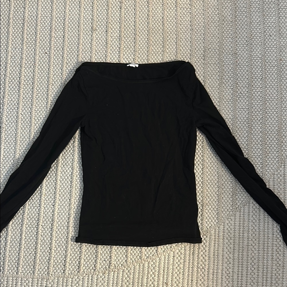 garage wide neck shirt
